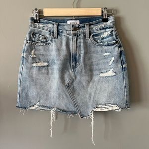 Pistola Distressed Denim Jean Skirt